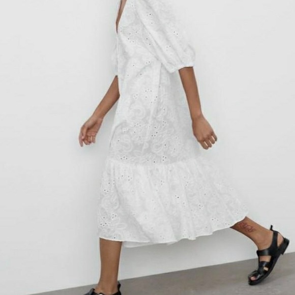 Zara Embroidered MIDI Marta Dress - Picture 5 of 9